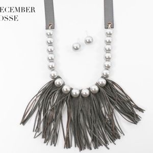 Plunder Fringed Necklace and Earring Set